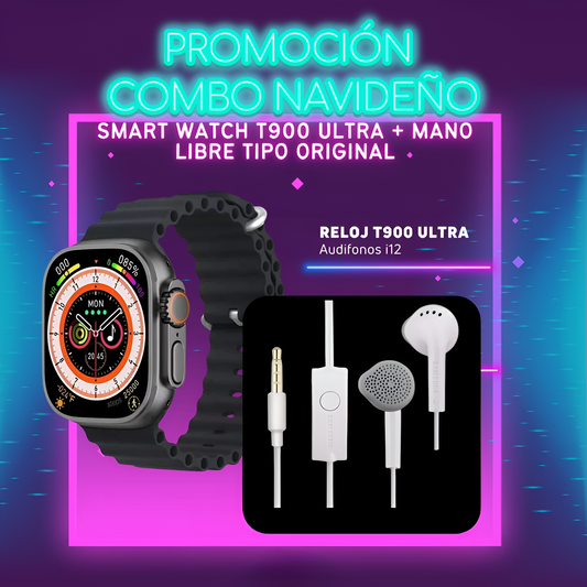 🎁💥PROMOCION Combo navideño Smart Watch T900 Ultra Manos Libre 💥🎁